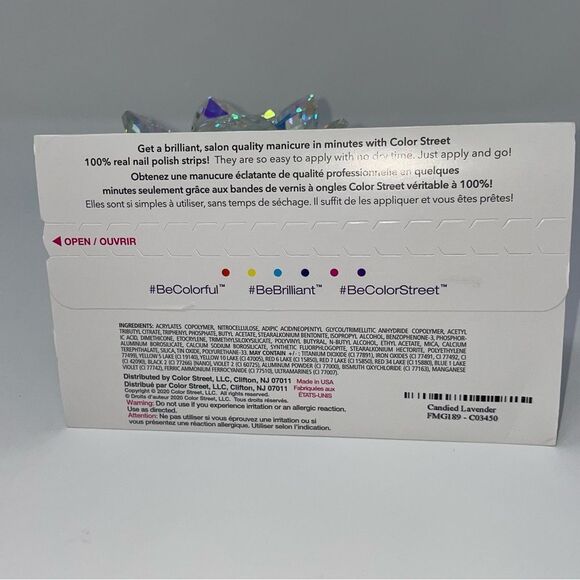 Color Street | Candied Lavender a purple glitter overlay nail strips - Picture 8 of 12